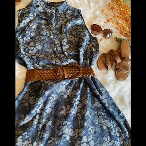THE LIMITED ASHTON Denin Floral Dress